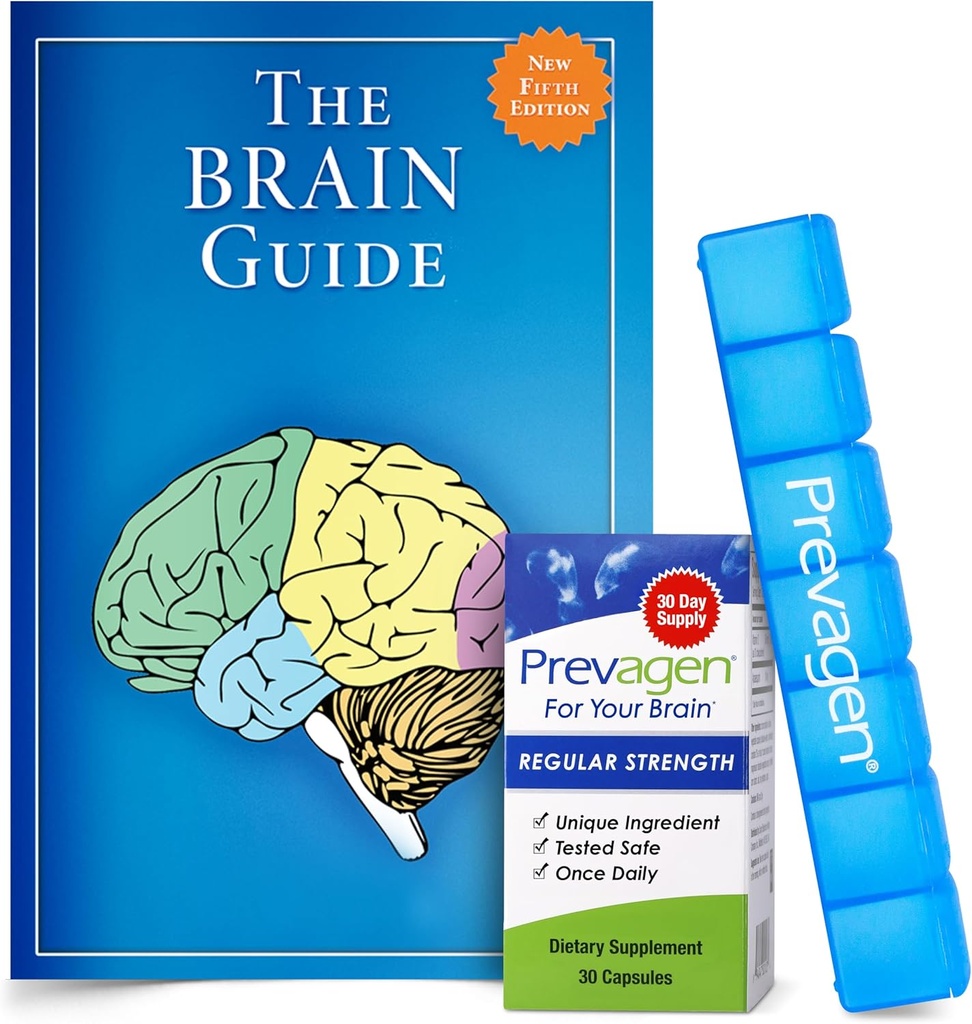 Prevagen Regular Strength - 30 Capsules (1 Ay Supply) | Beyniniz için formüle edildi | Free Brain Guide & 7Day Pill Minder
