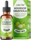 Soursop Graviola Liquid DropsMG 2Fl Oz, Soursop Bitter Leaf Supplements, Sleep Relax Support ve Immune Boost - Sugar Free, Natural Flavor, Herbal Goodness