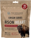 Wellness Company Bison Heart | 180 Collagen Capsules (1 Ay Supply) | Grass-Fed Freeze-Dried Organ | Non-GMO, Gluten-Free | Supports Strength, Recovery & Vitality