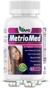 Amerika Medic & Science MetrioMed 60 Capsules | Kadınlar için Fertness Tamam | Siyah Cohosh, Chasteberry ve Red Clover Herbs