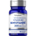 Piping Rock Benfotiamine 300 mg | 90 Capsules | Fat ► Vitamin B1 | Non-GMO, Gluten Free Supplement