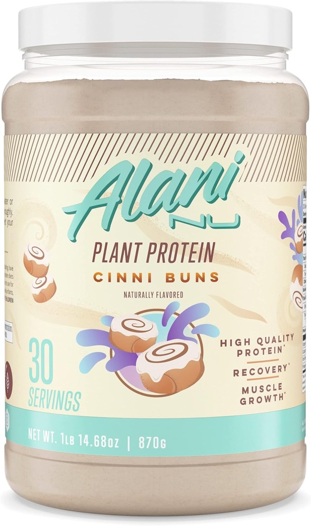 Alani Nu Plant-Based Protein Toz CINNIBUNS | 18g Vegan Protein | Meal Replasman Toz | No Sugardrew | Low Fat, Low Carb, Dairy Free, Pea Protein Isolate