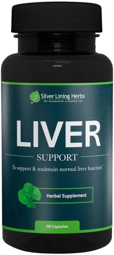 Silver Lining Herbs Liver Support - βοτανική υποστήριξη για τη διατήρηση της ηπατικής υγείας - Φυσική φροντίδα του ήπατος για την υποστήριξη του ανοσοποιητικού συστήματος και των αλλεργιών - 90 κάψουλες