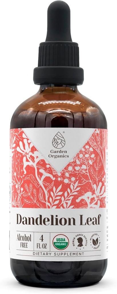 Dandelion Leaf USDA Organik Alkol Ücretsiz Ekstraksiyon | Diyetsel Tamam, Yüksek Yeterlilik Tincture, Digestive System | Natural Certified Organic Dandelion Leaf (Taraxacum Officinale)
