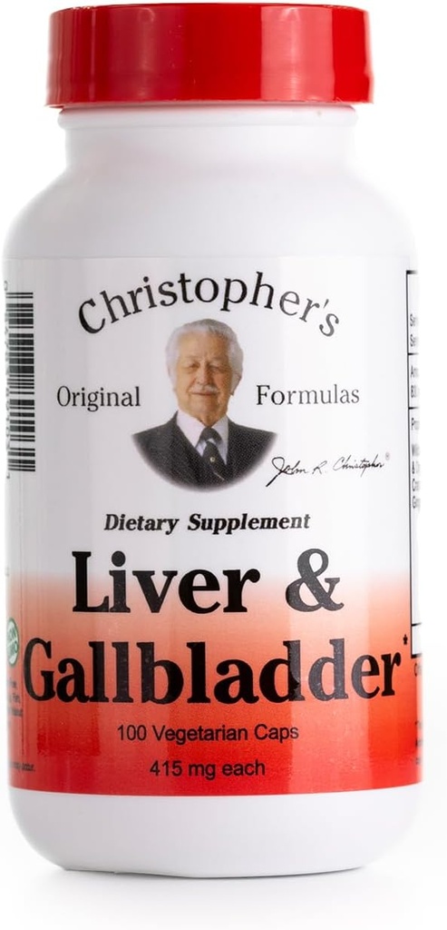 412494-Christopher'in Liver And Gall Bladder - 425 mg - 100 Vegetarian Capsules