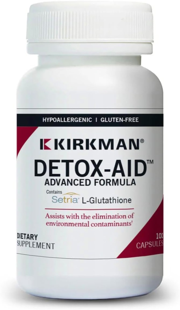 Kirkman - Detox-Aid Advanced Formula - 100 Capsules - Antioksit Desteği - Çözme Toxins - Hipoallergenicicic