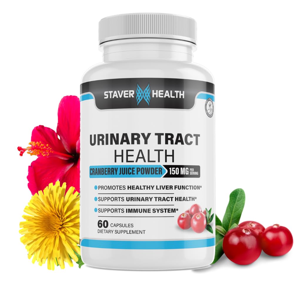 Kadınlar için Cranberry Pills, D Mannose 1000 mg Capsules - Dandelion Herb Supplement - Kadın Sağlığına Yardım, 60 CT