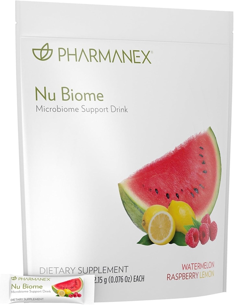 Nu Skin Pharmanex Nu Biome | Gut & Immune Health Supplement | Supports Digestive Balance & Energy | Prebiyotik & Antioksi Formula | 30 Packets