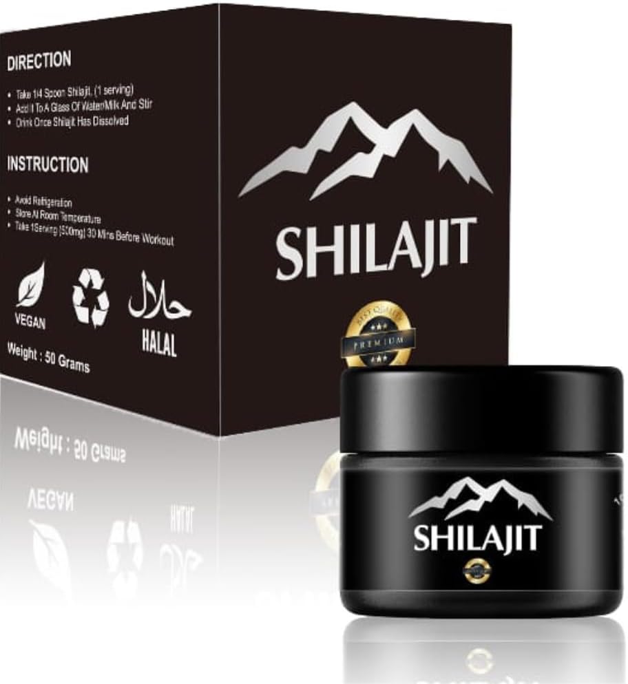 Fulvic Acid & Trace Minerals ile Shilajit, Original Sibirya Pure Shilajit 85+ Humic Acid, Support Metabolism & Immune System - 100 A / 1.7 Oz Oz Oz