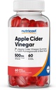 Nutricost Apple Cider Vinegar 500mg, 60 Gummies, Apple Flavored - Χωρίς γλουτένη, μη ΓΤΟ, χωρίς σιρόπι καλαμποκιού