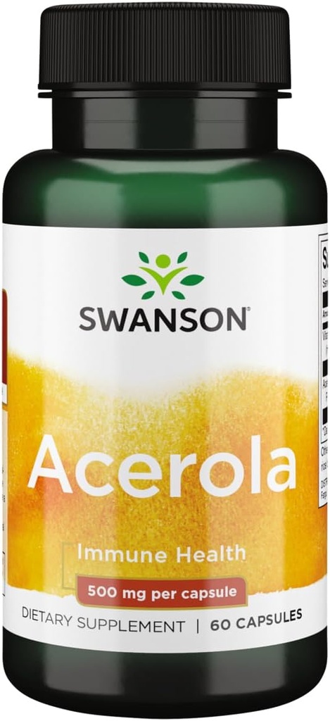 Swanson Acerola 500 Milligrams 60 Κάψουλες