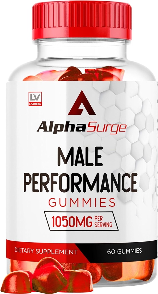 LIVORKA Alpha Erkek için Ameliyatı - Alfa Cerrahları Erkek için, Alfa Cerrah Gummies 1050 mg, Alfa Cerrah Gummies, Alfa Cerrah Gummies, Alfa Sugre Erkek, 60 Gummies
