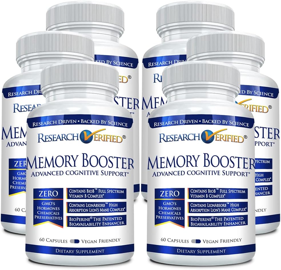Έρευνα Επαληθευμένο Αναμνηστικό Μνήμης - Nootropic Supplement - Enhance Cognition and Memory - Lion’s Mane, Ginkgo Biloba, BioPerine - 6 Μήνες Προμήθεια - Μη ΓΤΟ - Made in The USA