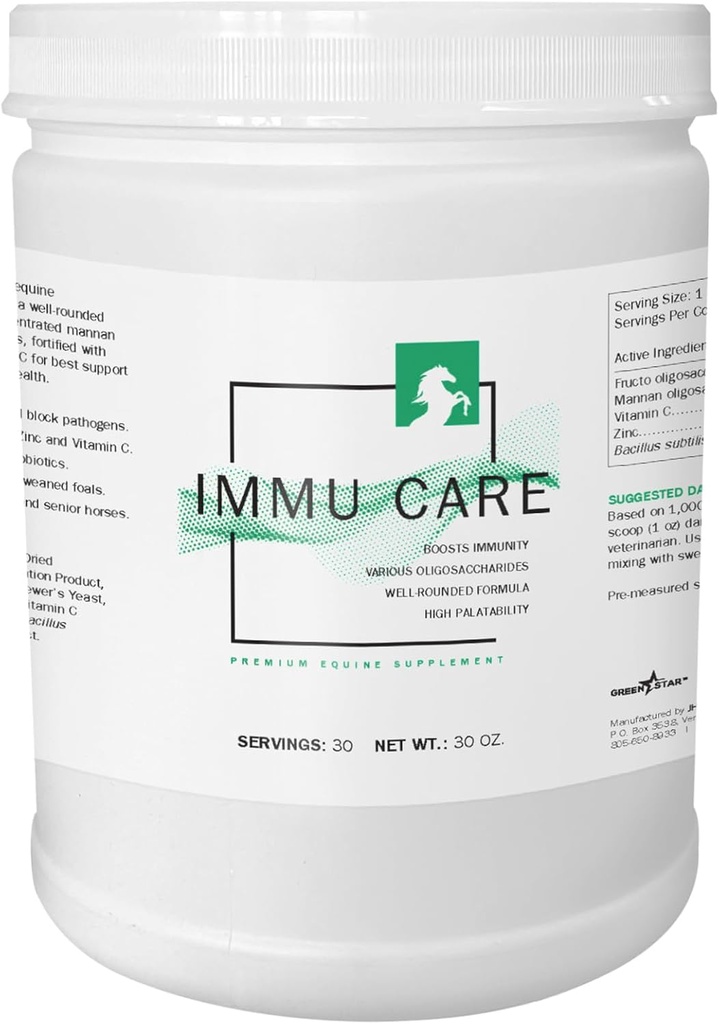 Green Star, Immu CareTM, Toz Equine Supplement, Feed Katkısı, 2 Lbs
