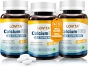 Lovita Calcium Citrate 800 mg με Μαγνήσιο, Βιταμίνη D3 & K2, Ενίσχυση των οστών & Πυκνότητα συμπλήρωμα για γυναίκες & άνδρες, Υποστηρίζει τα δόντια, ανοσοποίηση υγεία, γλουτένη χωρίς, μη- ΓΤΟ, 360 Vegan δισκία