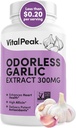 Odorless Capsule Extract - Allicin-Rich 300 mg Herbal, Supplements for Heart, Liver ve Immune Support I Non-GMO, Gluten-Free, Vegan - 90 Capsule Capsules