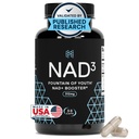 HPN NAD + ATM – Nicotinamid Riboside Alternative (NAD3) for Men & Women | Anti Aging NRF2 Activator, 312 mg per Service – Natural Energy Supplement for Longevity & Cellular Health, 30 Veggie Pills