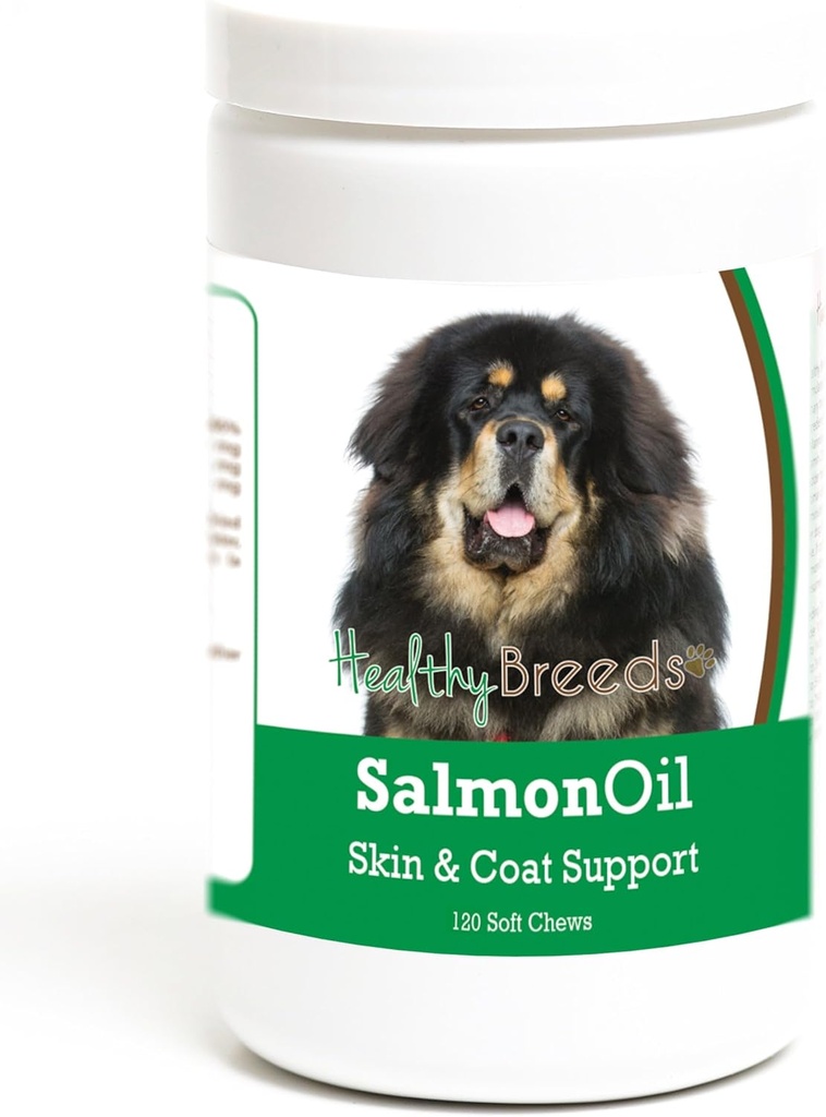Sağlıklı Breeds Tibet Mastiff Salmon Oil Yumuşak Chews 120 Kont