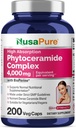 NusaPure Phytoceramide Complex 10:1 Extract, 1030 mg Equivalent to 4000 mg 200 Veggie Capsules (Non-GMO) Bioperine