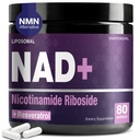 NAD Supplement - Nicotinamid Riboside Resveratrol 900 mg, Kadınlar ve Erkekler için Liposomal NAD Supplement, NAD Plus Pure Organic