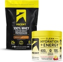 Yüzde 100 Whey protein Toz, Chocolate Peanut Butter 2 lb & Hydration + Enerji Elektrolytes, Raspberry Lemonade 40 Hizmetler