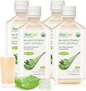 AloeCure USDA Organik Aloe Vera Juice 12 Hrs of Harvest - Pure Aloe Juice Natural Digestive Supplement to Support Digestion, Immune System and Balanced Stomach Acidity, 4 x 500 ml Şişes