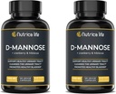 Urinary Tract Enfeksiyon Tedavisi D Mannose 1000 mg Capsules - D-Mannose & Cranberry Pills ile Hibiscus Ekstraksiyon - Güçlü Urinary Tract Health