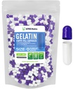 XPRS Nutra Μέγεθος 0 Κενές κάψουλες - 500 Count Empty Gelatin Κάψουλες - Χάπια DIY Καψάκιο Γέμισμα - Καθαρά Καπάκια τζελ για Βοοειδή Χάπια για Συμπληρώματα Do-It-Yourself (Purple/White)
