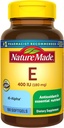 E 180 mg (400 IU) dl-Alpha Softgels, Antioksi Destek için 180 Kont
