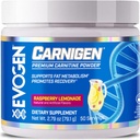 Evogen Carnigen - Premium Carnitine Toz | Destekler Fat Metabolism & Promosyonlar Kurtarma | Stimulant-Free L Carnitine Supplement Matrix with Acetyl L-Carnitine | Raspberry Lemonade | 50 Hizmet