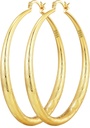 OOOPEL 925 Sterling Silver Hoop for Women Gold Hoop Earrings Hypoallergenic Diamond-Cut Ripples Designed - Non Tarnish Large Hoop Earrings(30/40/50/60/70mm)