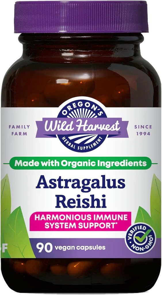 Astragalus Reishi οργανικό συμπλήρωμα βοτάνων του Όρεγκον, 90 κόμης