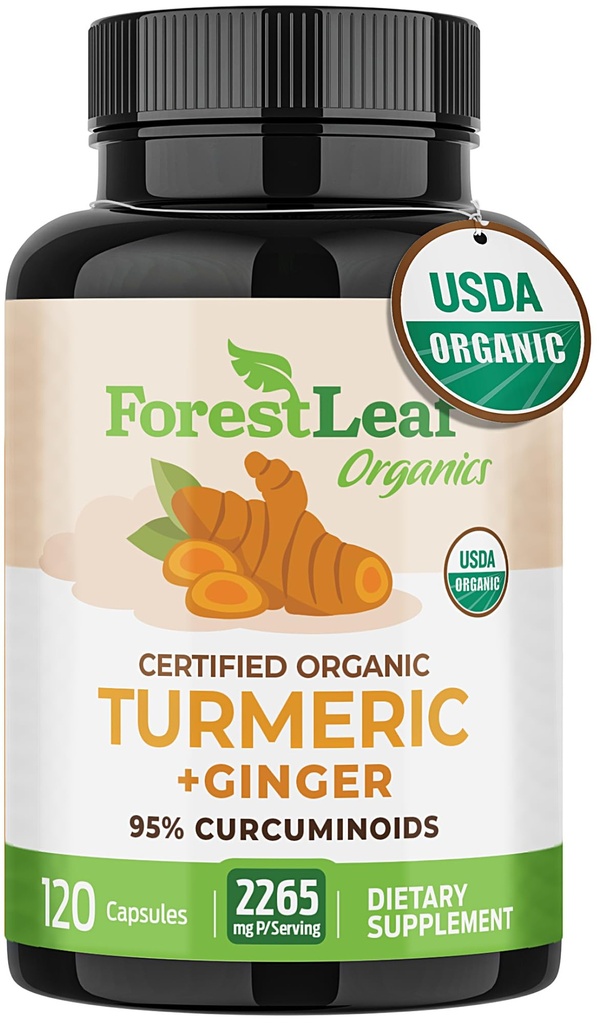 Turmeric Supplement Ekstra Kuvvet 2265 mg - Turmeric Curcumin Supplement w/BioPerine Black Pepper - Tumeric ve Ginger Supplements,% 95 Curcuminoids, Supports Immune & Ortak Sağlık, 120 Caps