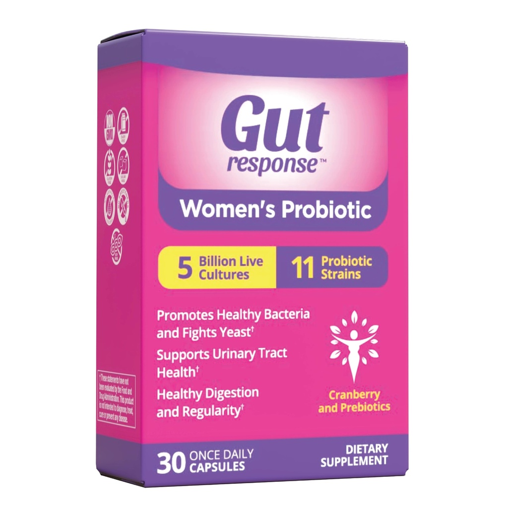 Kadın Probiyotik, Slows Down Digestive Aging, Boosts Immune System, Supports UT & Feminine Health, Cranberry Extract, Non-GMO, Gluten Free & Soy Free, 5 Milyar CFU, 30 Capsules