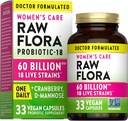 Nature's Truth Raw Flora Probiyotiks for Women | 60 Milyar CFU | 33 Vegan Capsules | Cranberry & D-Mannose | Vegan & Gluten Free Vitamins