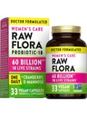 Nature's Truth Raw Flora Probiyotiks for Women | 60 Milyar CFU | 33 Vegan Capsules | Cranberry & D-Mannose | Vegan & Gluten Free Vitamins