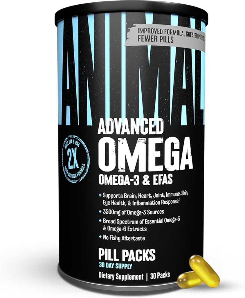 Προηγμένα Ωμέγα 3 Λιπαρά Οξέα - 3500mg EPA DHA Fish Oil Omega 3 Συμπλήρωμα για γυναίκες & άνδρες Υψηλής Ικανότητας Μείγμα με CLA GLA ALA για την υγεία 30 χαπιών για το μάτι του εγκεφάλου