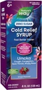 Nature's Way Cold Relief Zero Sugar Syrup, Umcka, Homeopathic, Shortens Colds, Sore Throat, Cough, Congestion, and Thingsy Nose, Phenylephrine Free, Grape Flavored, 4 Fl Oz (Pazarlama May Vary)