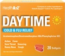 HealthA2Z® Daytime | Cold & Flu Medicine | Güçlü Multi-Symptom Daytime(20 Softgels) (Daytime Cold & Flu Medicine (20 Count Pack of 1))