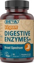 DEVA Vegan Vitamins Digestive Enzymes Plus Supplement - A Unique Blend of Enzymes & Herbs - 90 Capsules, 1-Pack