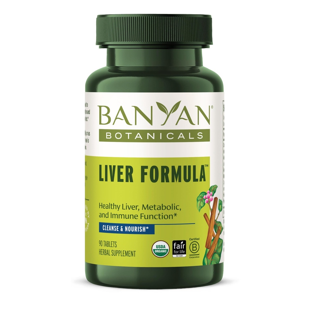Banyan Botanikleri Liver Formula - USDA Organik, 90 Tabletler - Liver & Gallbladder *