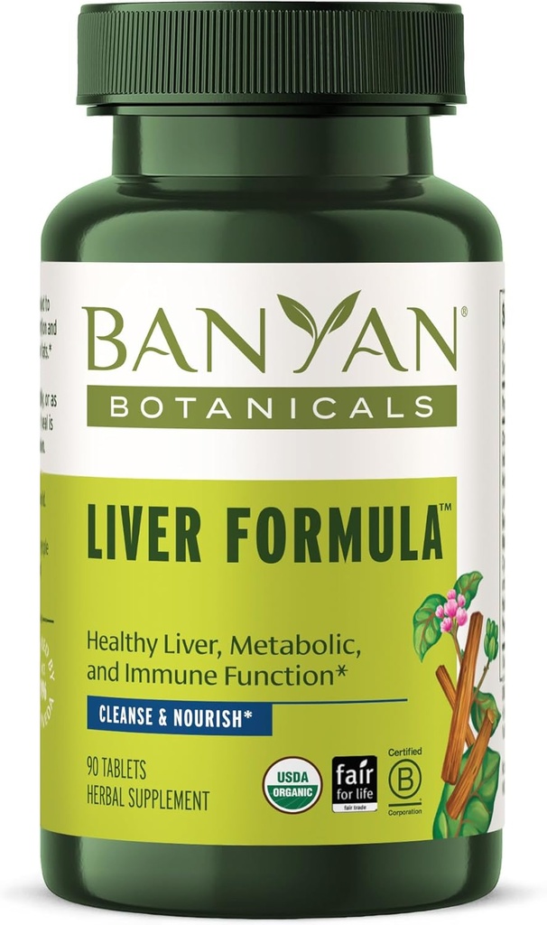 Banyan Botanikleri Liver Formula - USDA Organik, 90 Tabletler - Liver & Gallbladder *