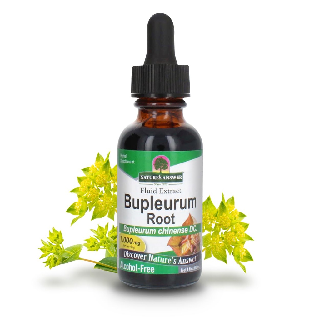 Nature's Answer Bupleurum Chinense - Natural Herbal Supplement - Gluten Alkol Özgür - Liver Immunity General Health Wellness - 1000 mg (1 FL Oz)