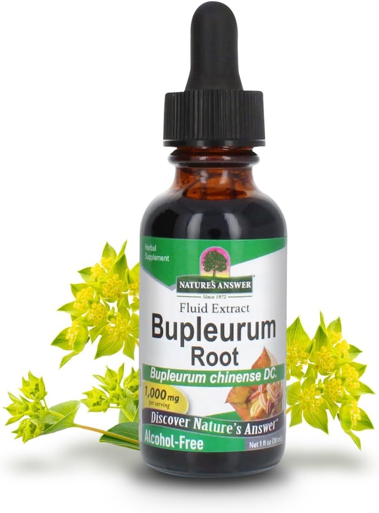 Nature's Answer Bupleurum Chinense - Natural Herbal Supplement - Gluten Alkol Özgür - Liver Immunity General Health Wellness - 1000 mg (1 FL Oz)