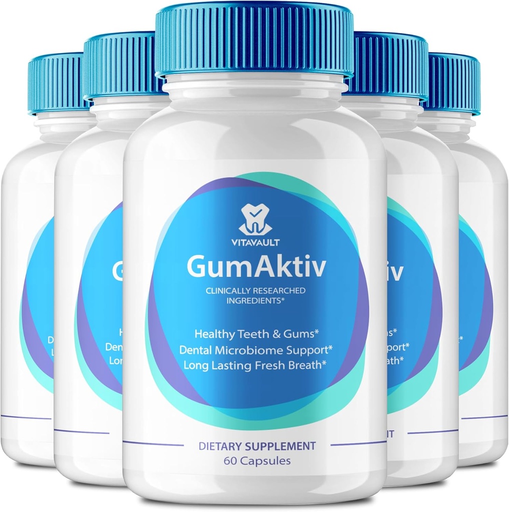 GumAktiv Capsules All Natural Care for Teeth and Gums, GumAktiv Pills Diş & Gum Health Formula Ekstra Güçlü, Vitamin ve Mineraller Genel Oral Koruma Kapsülleri, GumAktiv İncelemeleri (5 Paket)