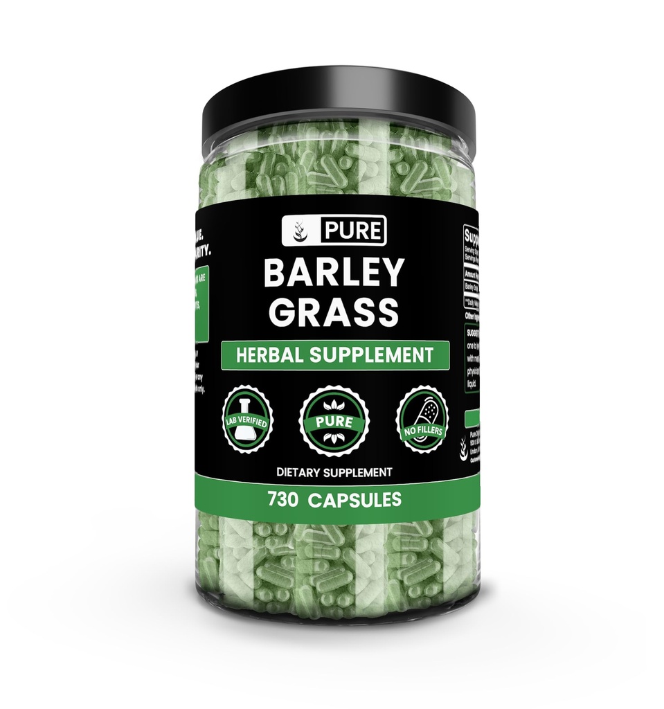 Pure Original Ingredients Barley Grass (730 Capsules) No Magnesium Or Rice Fillers, Always Pure