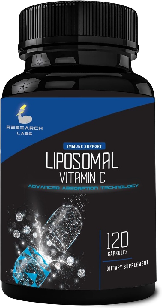 Εργαστήρια Liposomal Vitamin C συμπλήρωμα w/Enhanced Απορρόφηση LipoQil-CTM 120 κάψουλες Ανοσοποιητική υποστήριξη Αναμνηστικό κολλαγόνο 