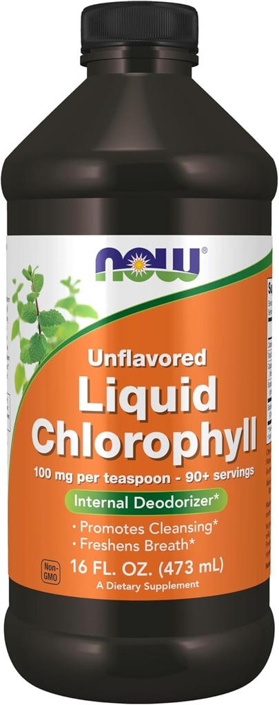 Şimdi Gıdalar Tamamlar, Unflavored Chlorophyll Liquid, 100 mg per Teaspoon, 16 fl. oz.