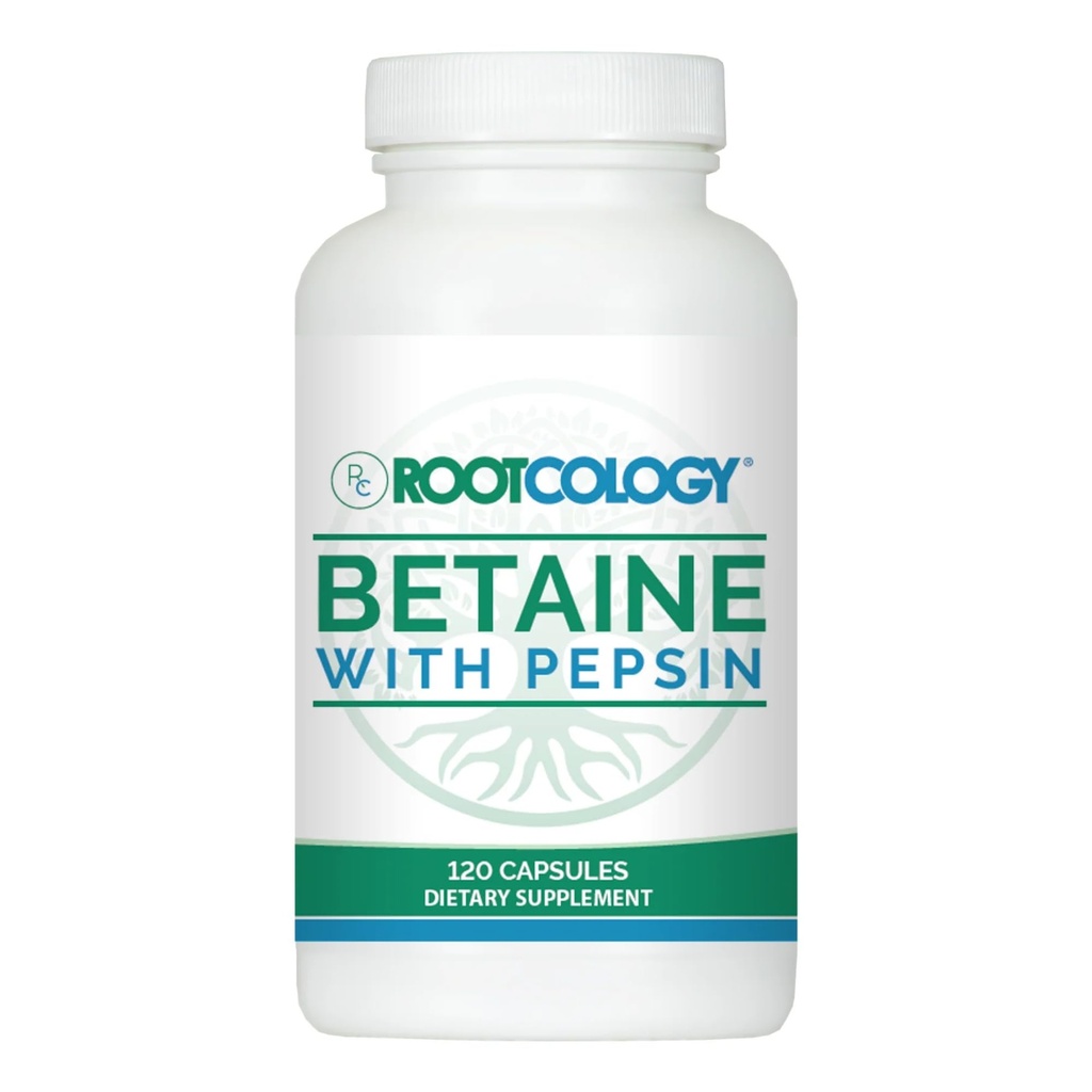 Dr. Izabella Wentz | Betaine with Pepsin | 750 mg Betaine HCl with 50 mg Pepsin for Digestion Support | 120 Capsules