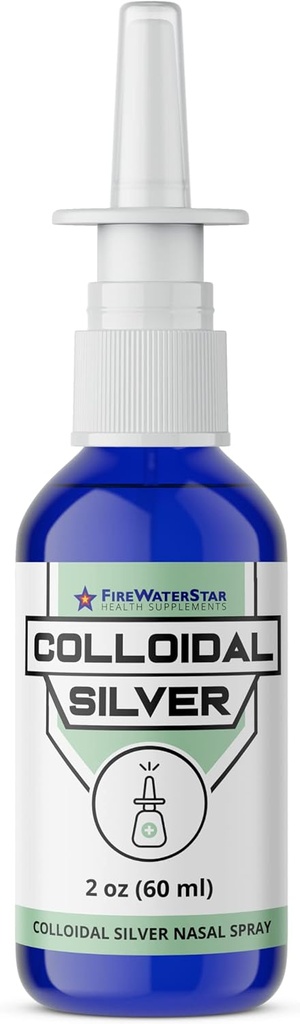 FWS Colloidal Silver Nasal Mix - 2oz - Ultra Fine Silver Mist - 50 ppm -% 99.99 boy - Sinus Relief - Kuru, Irritated, Thingsy Nose - Immune System Support - Yetişkinler ve Gençler için